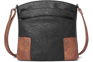 CLUCI Crossbody Bags for Women Leather Purse Travel Vacation Triple Pockets Vintage Handbags Shoulder Bags