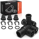 A-Premium Coolant Hose Flange Connector | Compatible with Volkswagen Jetta 1986-1992, Passat 1991-1993, Golf 1988-1992, Cabriolet 1990-1993, Corrado 1990-1992