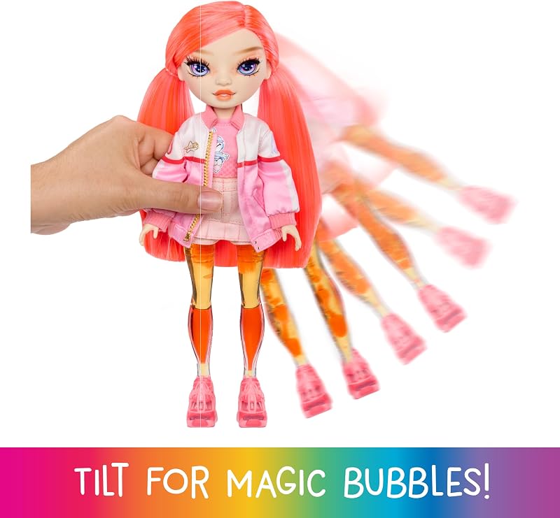 Sparkle & Shine Doll - Dawn - 28 cm Modepuppe mit Korallenrotem Haar und Magischen Zauberblasen in den Beinen, Farbe, zum Stylen und Spielen, Sammlerstück, Für Kinder von 4 bis 12 Jahren