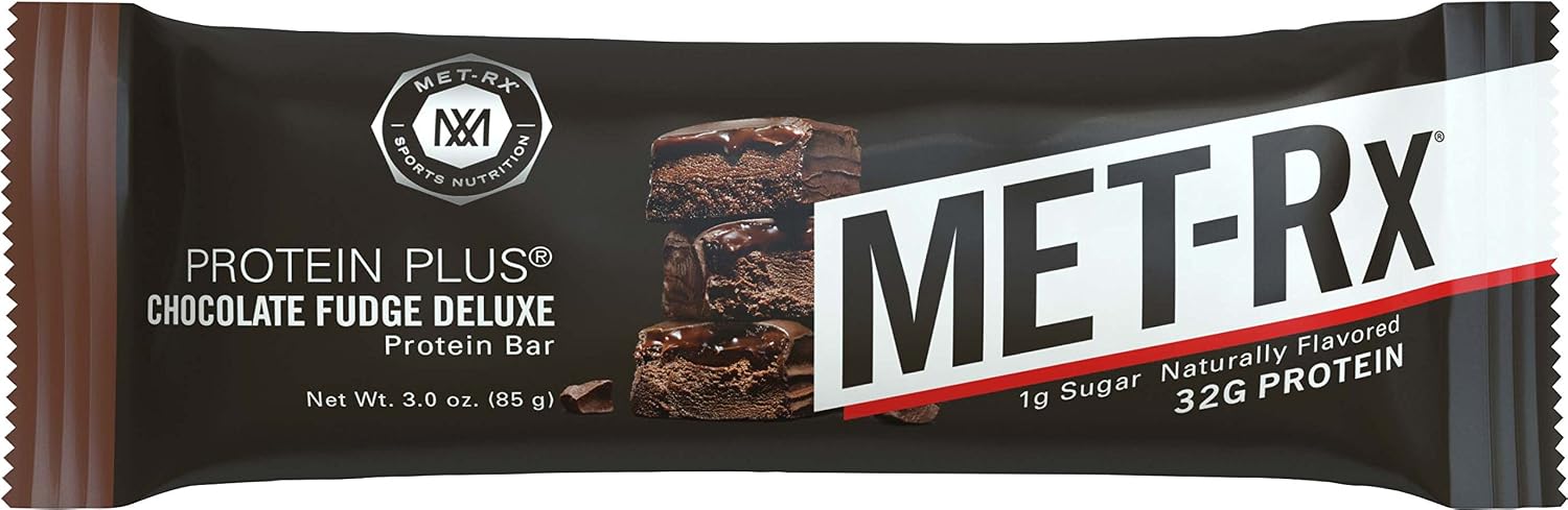 Met-rx protein Plus chocolate fudge de luxe bar chocolate flavored layer (maltitol syrup, Milk protein concentrate, unsweetened (786560016414)