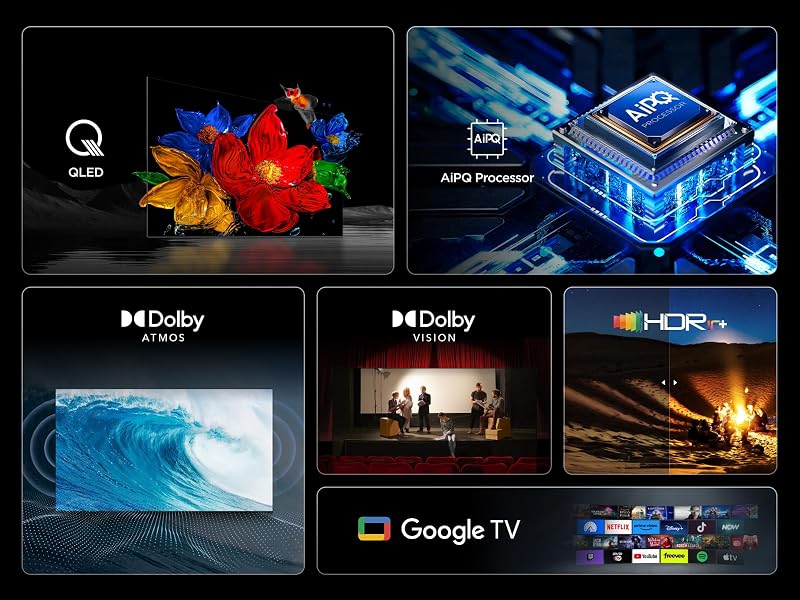 43T69C – Smart TV QLED 4K HDR10+ da 43", Google TV con Dolby Atmos