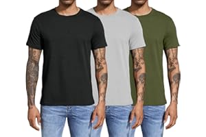 Boyzn Men's 3, 4 or 5 Pack Cotton T-Shirts, Short Sleeve Crewneck Sport Tees, Cotton Gym Workout Running Shirts for Men