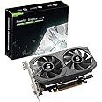 SAPLOS GTX 1050 Ti Gaming Graphics Card, 4GB, 128 Bit, GDDR5, DisplayPort HDMI DVI, Computer GPU, PC Video Cards, Dual Air Cooling, PCI Express x16 3.0, DirectX 12, 8K Displays Support