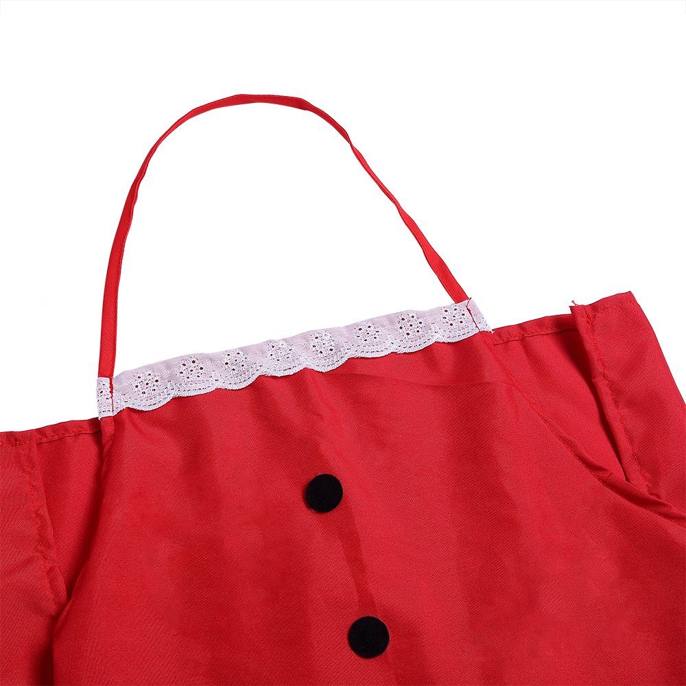 Zogin Tablier de Cuisine Noël Tablier Rouge Motif en Costume Père Noël pour Décoration Fête Noël
