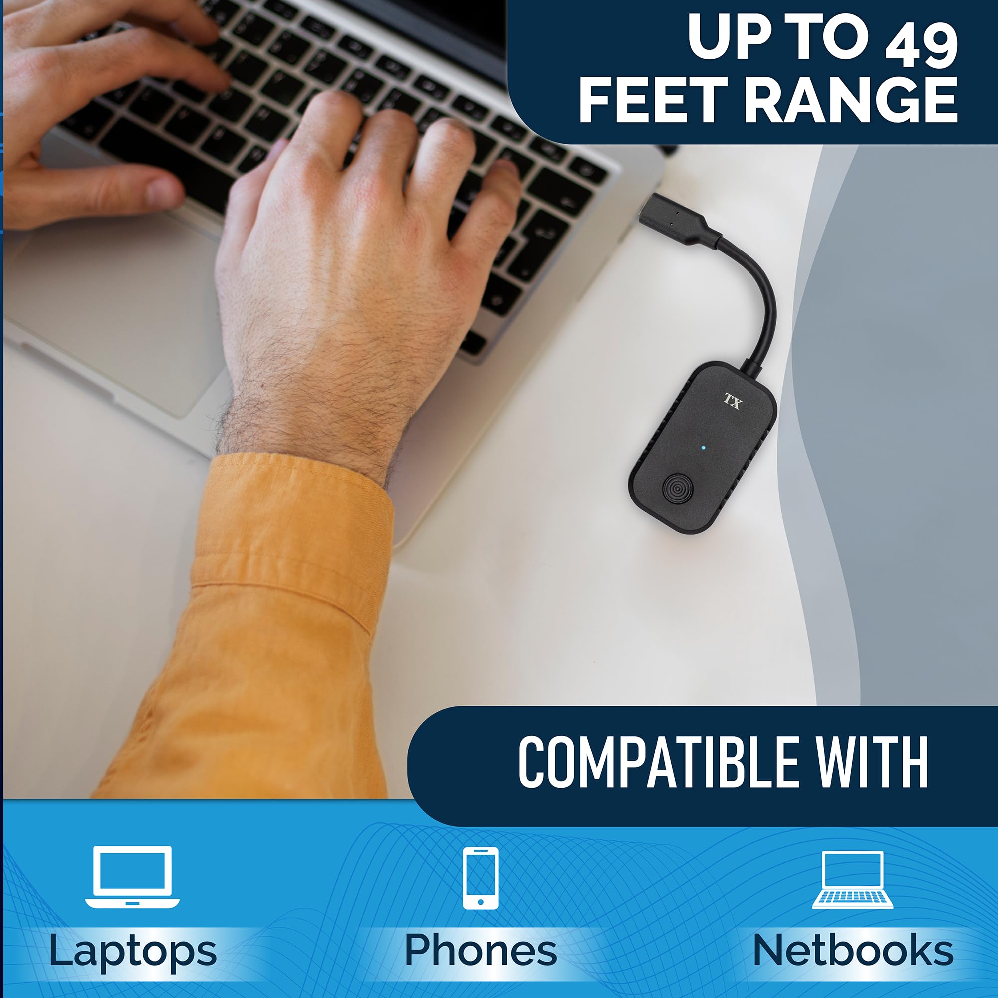 ClearClick Present+Share (USB-C Edition) - Wireless Presentation & Video Broadcasting System for Laptops & Smartphones (2 USB-C Transmitters, 1 HDMI Receiver)