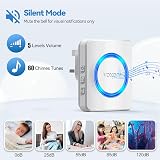 VOXON Wireless Doorbell with 2 Receivers IP65 Waterproof 1300ft Range view 4