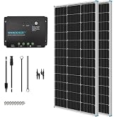 Renogy 200 Watt 12 Volt Monocrystalline Solar Panel Starter Kit with 2 Pcs 100W Solar Panel and 30A PWM Charge Controller for