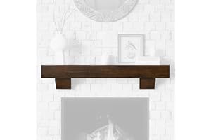 MANTELSDIRECT Breckenridge 48” Fireplace Mantel Shelf with Corbels – Rustic Floating Mantel Shelf for Over Fireplace – Ash Rustic - Wood Shelf for Wall – Pine Box Construction