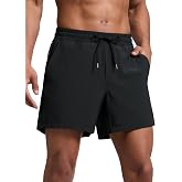 CRZ YOGA Swim Trunks 5"/7" | Mesh Brief Liner, Water Repellent, Quick Dry, Lightweight, Zipper Pockets, Board Shorts for Men