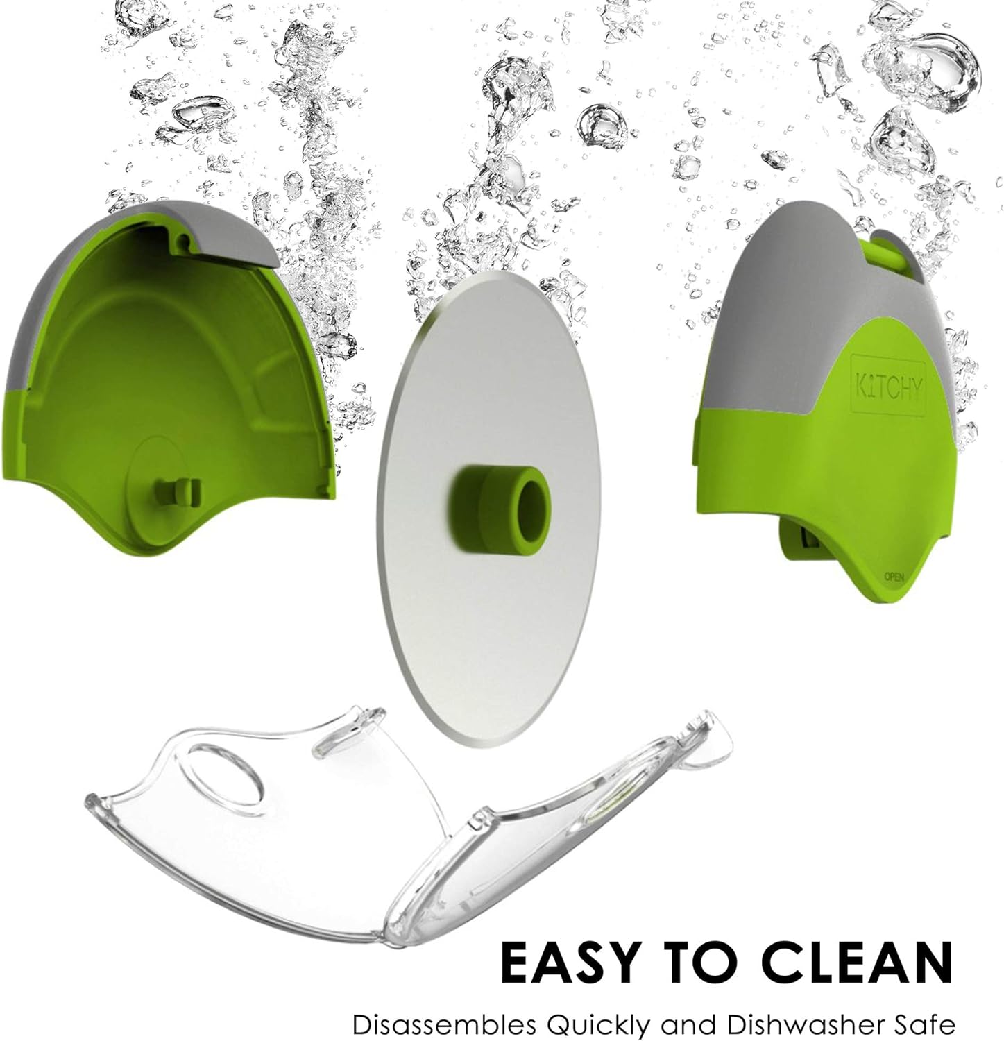 Kitchy Pizza Cutter Wheel - Super Sharp and Easy To Clean Slicer, Kitchen Gadget with Protective Blade Guard (Green): Kitchen & Dining