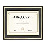 FramePro 11x14 Diploma Frame with Black over Gold