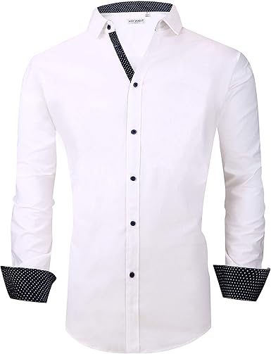 Mens white dress shirts big and tall Clearance