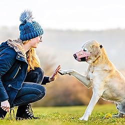 HEELE Dog Muzzle,Soft Nylon Muzzle Anti Biting