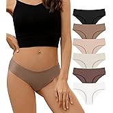 DEANGELMON Seamless Underwear for Women No Show Bikini Panties Comfortable Stretch Invisible Ladies Hipster Briefs