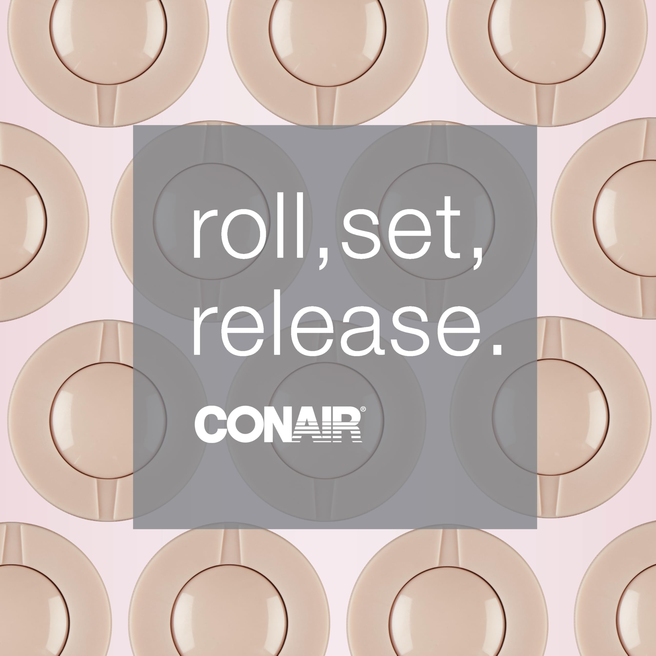Conair Double Ceramic Hot Rollers for Long, Medium & Short Hair, 5 Ceramic Flocked 1½-Inch Heated Hair Rollers with Clips, Hot Curlers for Women, Volume & Curls, Dual Voltage, Pink/White