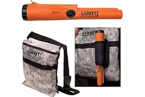 GARRETT METAL DETECTORS Garrett Pro-Pointer at Waterproof Metal Detector Pinpointer – Made in The USA - 20ft Submersible, 3 Sensitivity Levels, Fast Retune, Lost Alarm, Includes Camo Finds Pouch & Holster