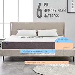 Molblly Narrow Twin Mattress, 6 Inch Memory Foam