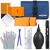 K&F CONCEPT Professional Lens Cleaning Kit for DSLR & Mirrorless Cameras with APS-C/Full-Frame Sensor Cleaning Swabs/Lens Cleaner/Gloves/Camera Blower/Lens Pen Brush/Microfiber Cloths/Carrying Case