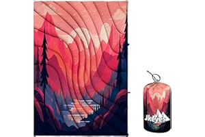 Yizheer Sunset Printed Camping Blanket,Lightweight Down Alternative Puffy Camping Blanket Packable Outdoor Blanket for Camping,Traveling, Stadium, Hiking, Picnics 76" x 54"