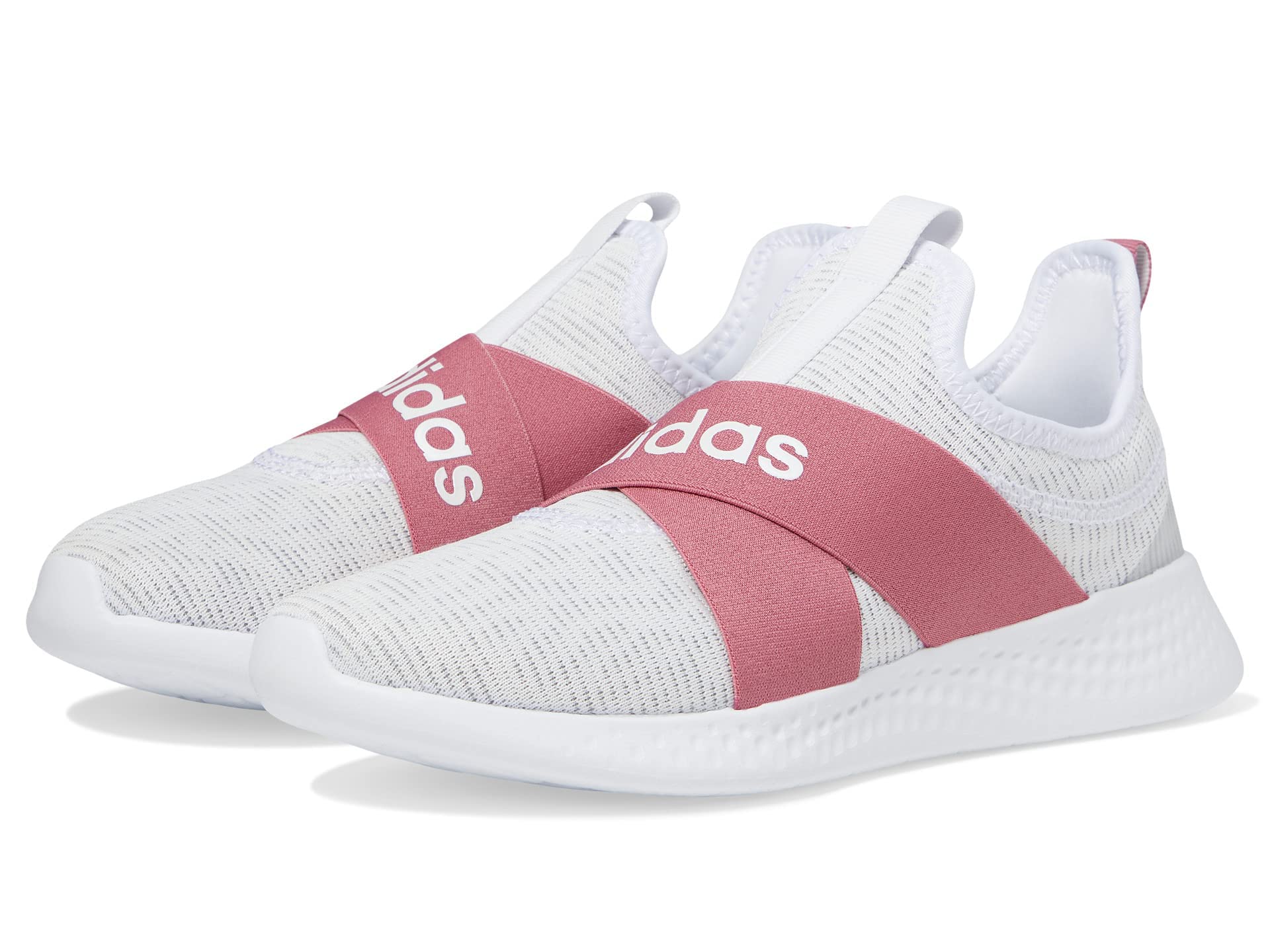 adidas Women's Puremotion Adapt Sneaker, White/Pink Strata/Zero Metallic, 5 Image