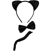 OLYPHAN Black Cat Costume Set for Adult - Halloween, Cosplay Accessory Kit