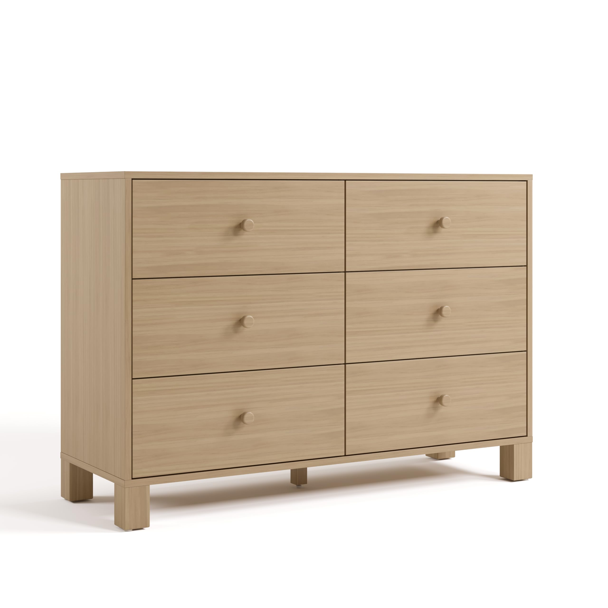 Photo 1 of ***Very Heavy Item*** Storkcraft California 6 Drawer Double Dresser (Driftwood) – GREENGUARD Gold Certified, Spacious Storage Organizer for Kids’ Room, Safety Interlocking Drawer System