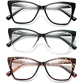 Viseng Fashionable Elegant Oversized Cat Eye Computer Reading Glasses for Women - Stylish and Durable Eyewear +0.0