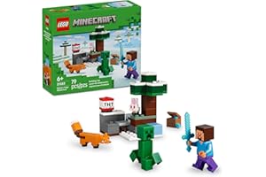 LEGO Minecraft Steve’s Taiga Adventure Building Toy for Boys & Girls - Video Game Playset & Toy Figures for Kids, Ages 6 + - 