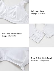 SYROKAN High Impact Sports Bras for Women No