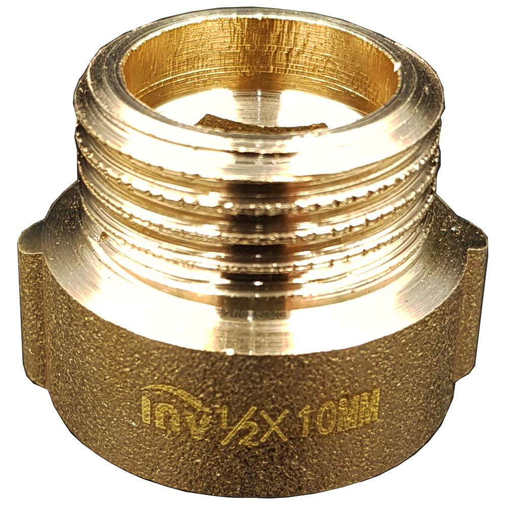 1/2 inch BSP (15 mm) Female Male Thread Extension Pipe x Cast Iron Brass - 10 mm Long