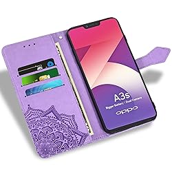 Asuwish Compatible with OPPO A3s/AX5/A5 2018 Wallet