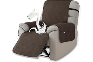 Deisy Dee Waterproof Recliner Chair Covers with Storage Pocket - Extend Sofa Life, Comfortable & Washable, Available in 10 Co