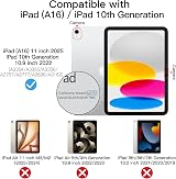 JETech Case for iPad 11th 10th Gen 11" 10.9" 2025 2022 Slim Smart Cover Black view 2