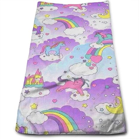 Amazon Co Jp 可愛い ユニコーン フェイスタオル 速乾タオル スポーツ タオル マイクロファイバー 超吸水 軽量 速乾 肌触り良い 30x70cm ホーム キッチン