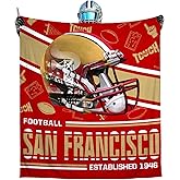 Football Style Football Throw Blanket Gift for Team Fans Soft Fleece Flannel Blanket 50"x60"
