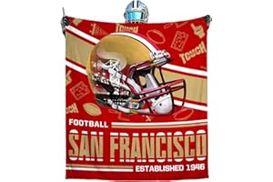 GENERIC Football Style Football Throw Blanket Gift for Team Fans Soft Fleece Flannel Blanket 50"x60"