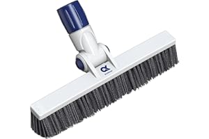 AINKTER 12" Pool Brush Head Cleaning Pool Wall &Waterline Tiles & Steps, Premium PP Bristles Pool Scrub Brushes for Small Inground Pools & Above-Ground Pools Spa Bathroom Hot Tub Fit Standard Pool Pole