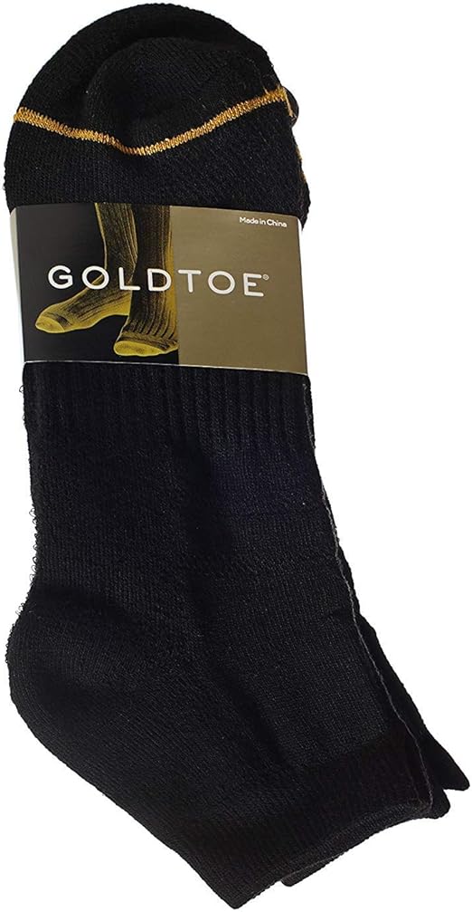 Gold Toe Men's Classic Casual 3PK Ankle Sock Bundle (Sock Size 612.5