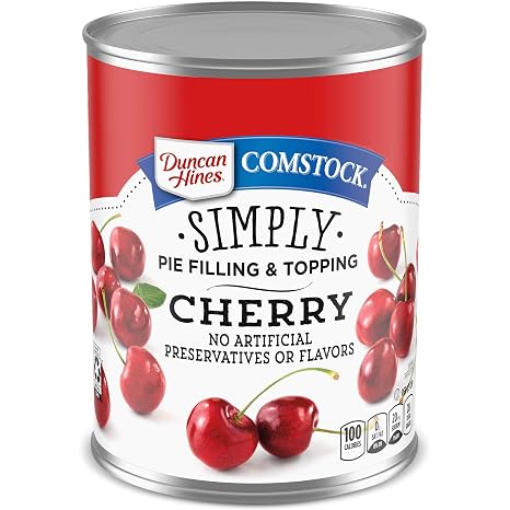 Duncan hines comstock, pie filling&topping, simply Cherry (041255015302)