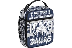 KETBLNB Football Fans Gifts for Dallas, Reusable Insulated Tote bags, Football Insulated Lunch Box for Kids Boys Girls, Lunch Bag for Dallas
