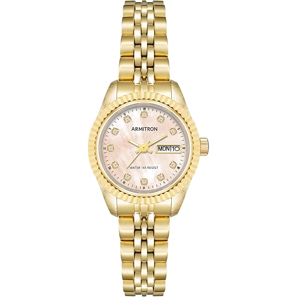 Bulova Orologio Automatico Uomo 97A182 – Cinturino Acciaio Dorato, Cassa 39mm, Lancette Luminose, 3 Bar
