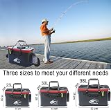 MMSGA Fishing Bucket 6/8/10 Gallon Foldable EVA Live Fish Container Black view 2