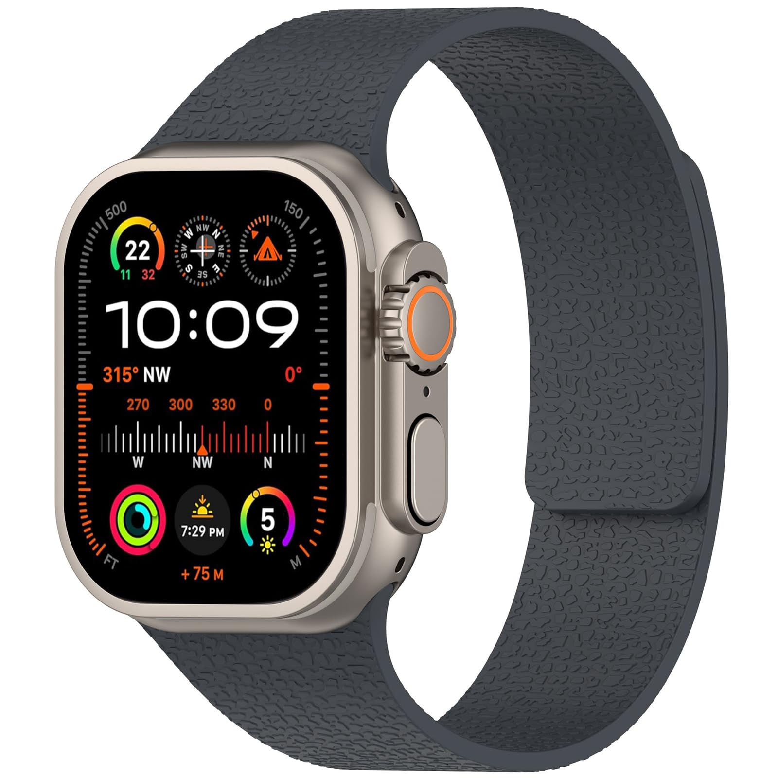 for Apple Watch Magnetic Band Silicone Waterproof 49mm/46mm/45mm/44mm/42mm/41mm/40mm/38mm Apple Watch Band Series Ultra2/Ultra/11/10/9/8/7/6/SE2/5/4/3/2/1 Sports Stylish Men Women (44mm/45mm