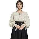 miccostumes Women's Medieval Renaissance Shirt Long Sleeve Retro Style for Halloween Cosplay Pirate Costume