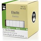 White Ribbed Non-Roll Elastic 1/2in x 1yd # 9305W – The Sewing Gallery