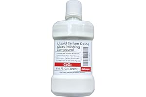 SAFECOPE 6.6 fl oz (200 ml) Cerium Oxide Glass Polishing Solution - for Removing: Oil Films, Water Spots, Swirls, Water Stains, Windshield Wiper Marks, Minor Scratches & Effectively Cleaning Glass Surfaces.
