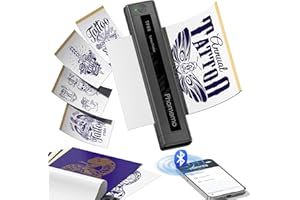 Phomemo TP88 Tattoo Transfer Stencil Printer- Thermal Tattoo Printer with 10pcs Transfer Paper, Bluetooth Tattoo Machine for 