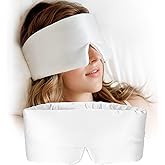 Silk Sleep Mask for Women and Men, Side Sleeper, 22 Momme Pure Mulberry Silk Total Blackout 100% Mulberry Eye Mask with Adjustable Headband Full Size, Eye Masks for Sleeping and Travel