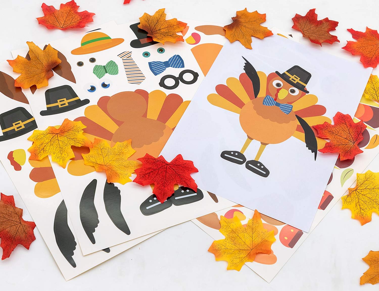 Toys & Games JOYIN 36 PCS Thanksgiving Make-a-Turkey ...
