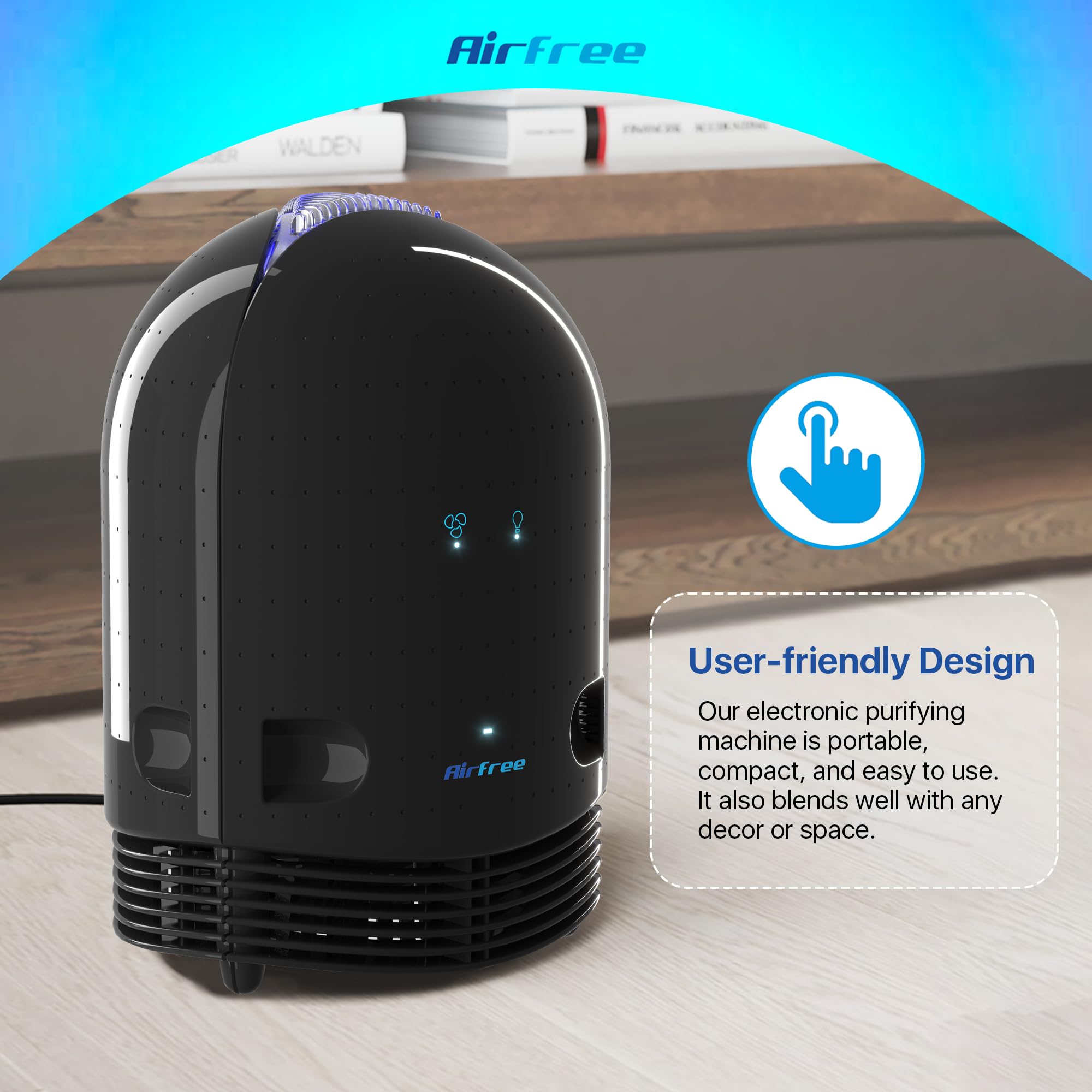 Airfree P3000 New 2025 Design, Silent, Maintenance-free, filterless, efficiently destroys mold, allergens, bacteria, viruses. Air Sterilization core lasts up to 20 years, Extra boost when needed